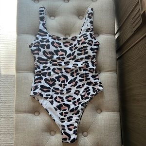 Leopard one piece swimsuit SMALL